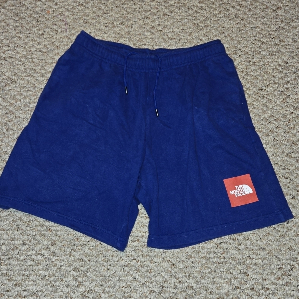 The North Face Men's Never Stop Short Bolt Blue Fleece Shorts Size Medium - Picture 2 of 6